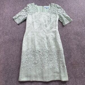 Antonio Melani Dress Womens‎ 8 Mint Green Lace Elegant Career Office Cottagecore